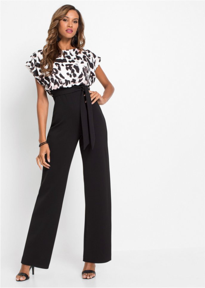 Wickeljumpsuit mit Print