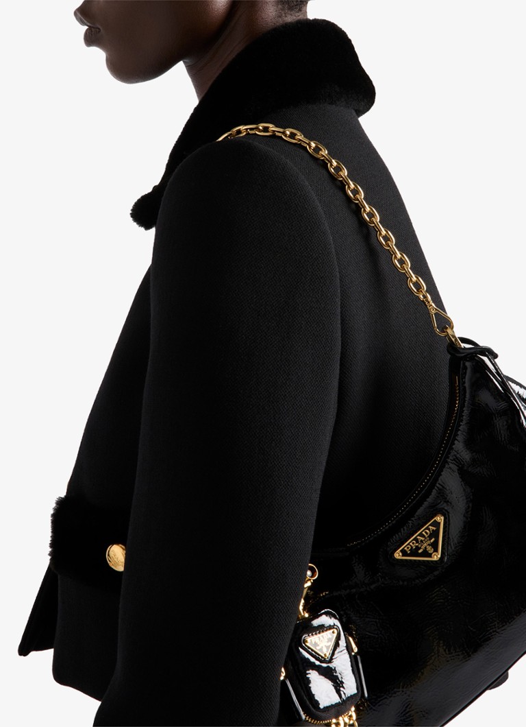 Prada Re-Edition 2005 patent leather shoulder bag