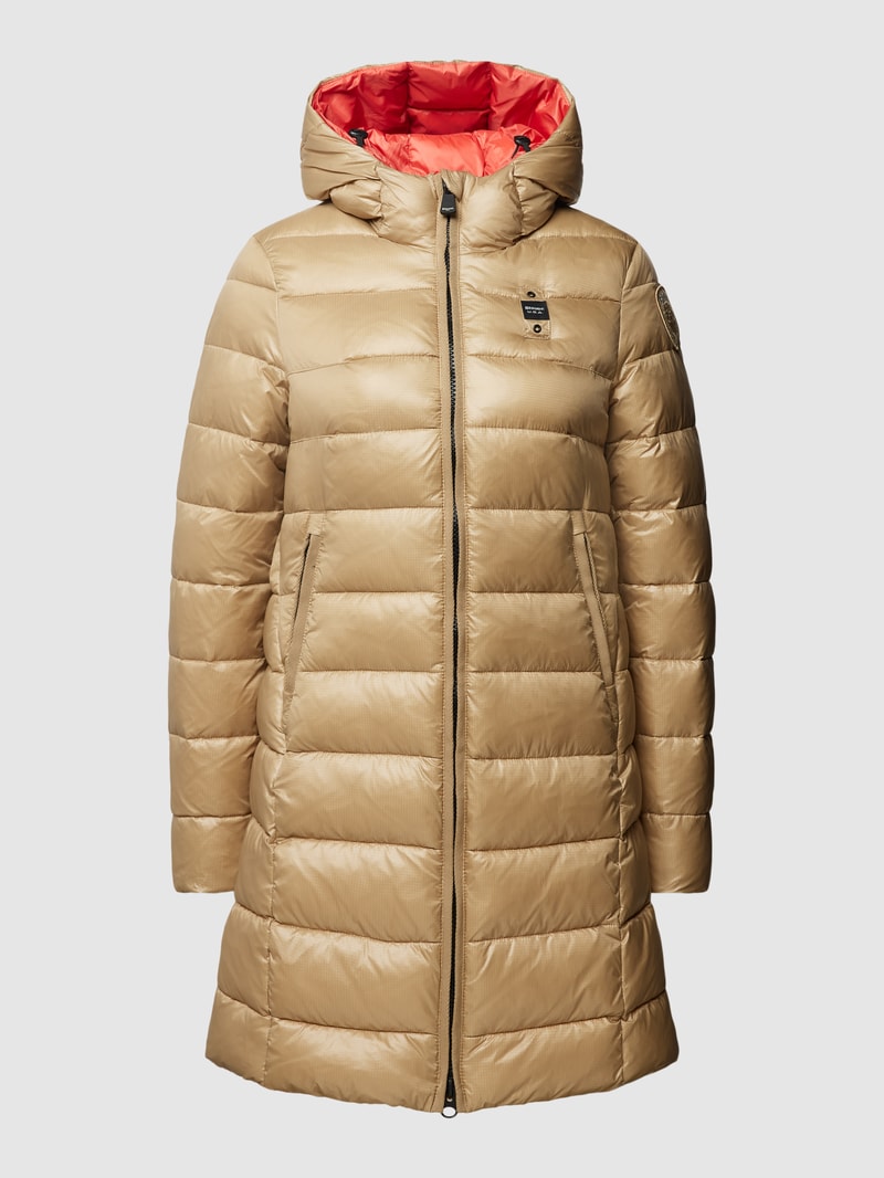 Kurzmantel mit Steppnähten in camel