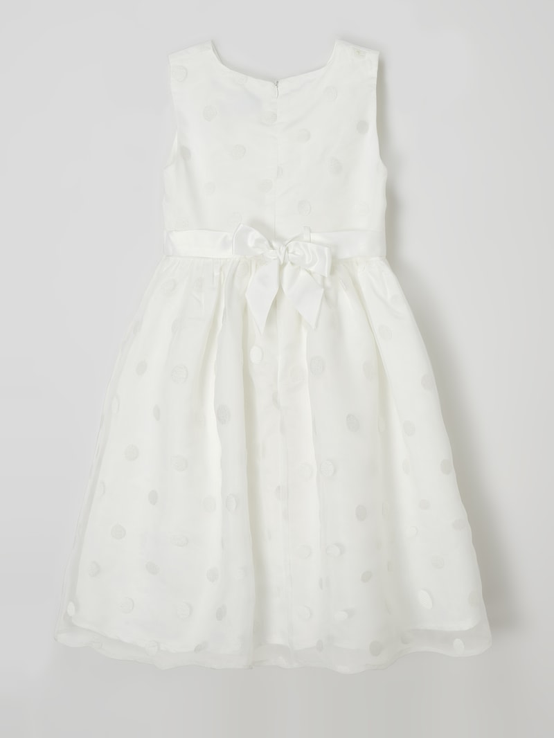 Kleid mit Punktmuster in offwhite
