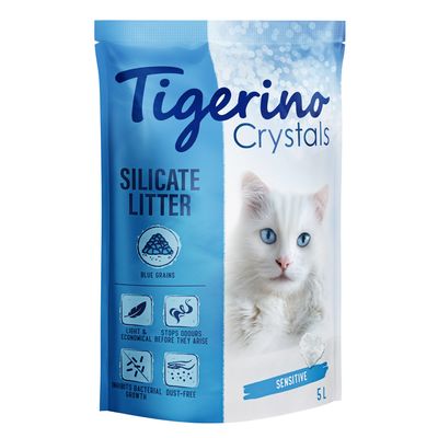 Tigerino Crystals bunte Katzenstreu - Sensitive, parfümfrei