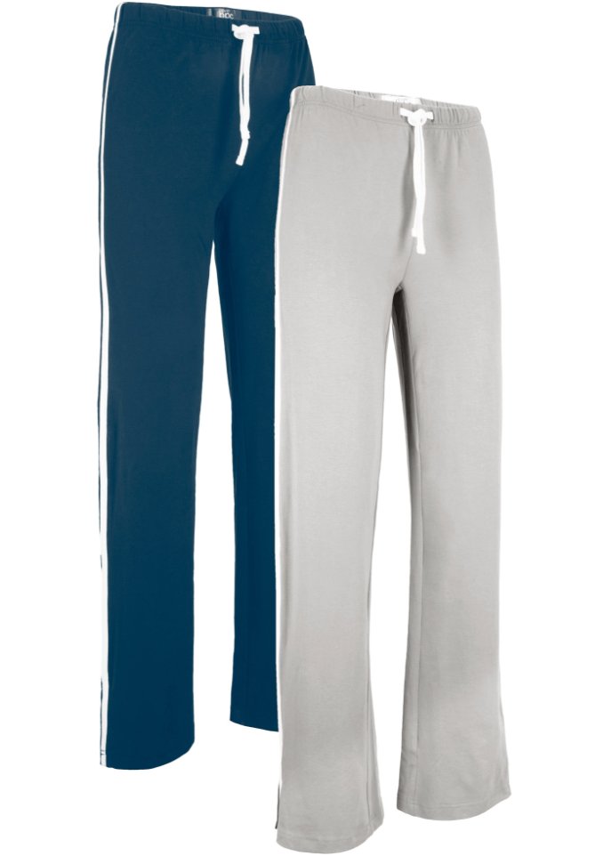 Shirthose aus Stretchmaterial im Doppelpack, gerade geschnitten