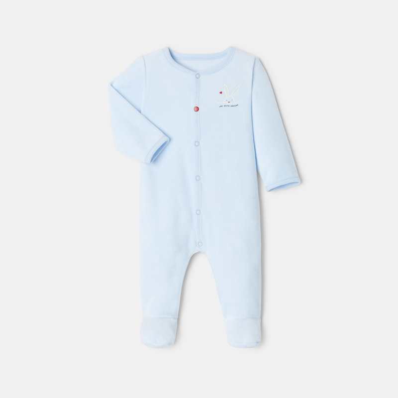 Dors-bien en velours bleu naissance Absorba
