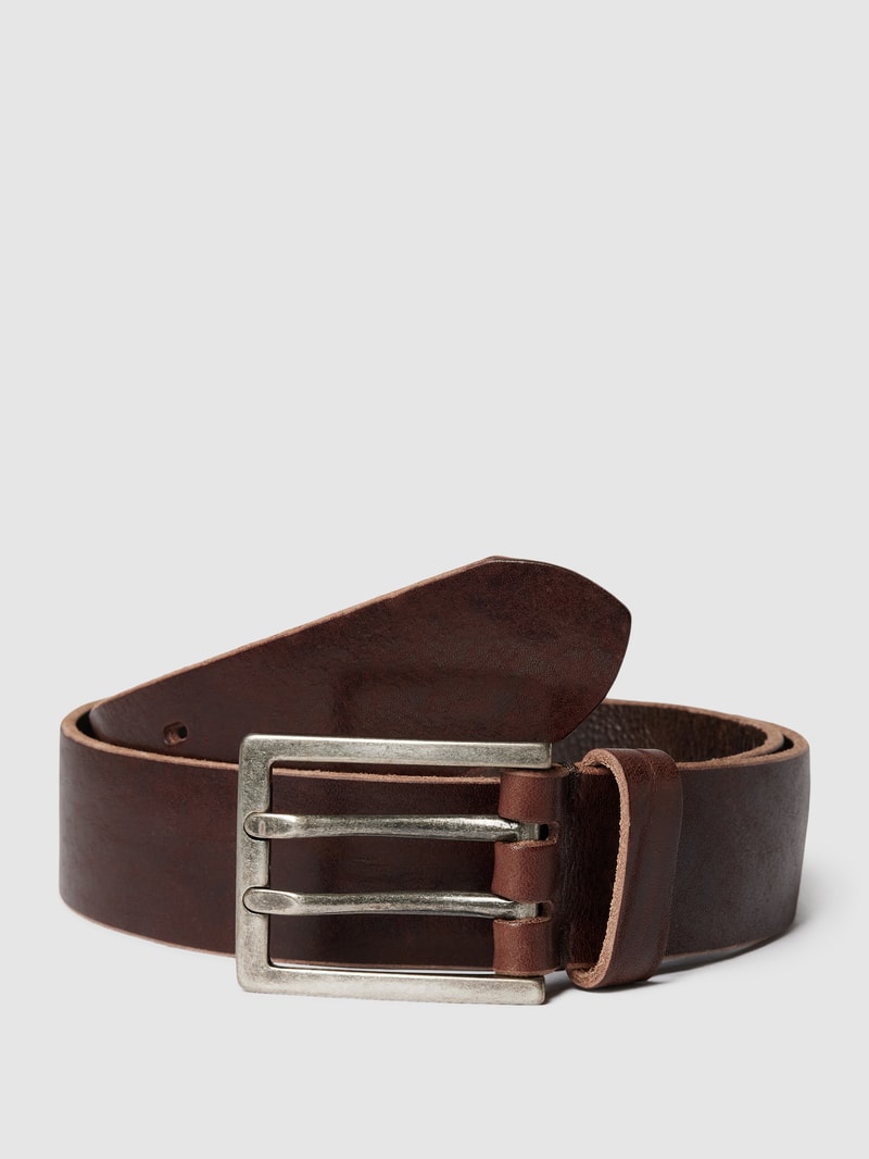 Gürtel aus Leder in schwarz