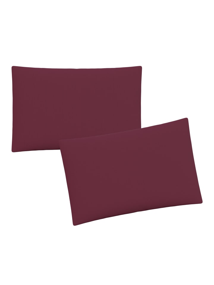 GMD Living 2er Set Jersey Kissenhüllen JESBERG in Farbe Bordeaux günstig kaufen