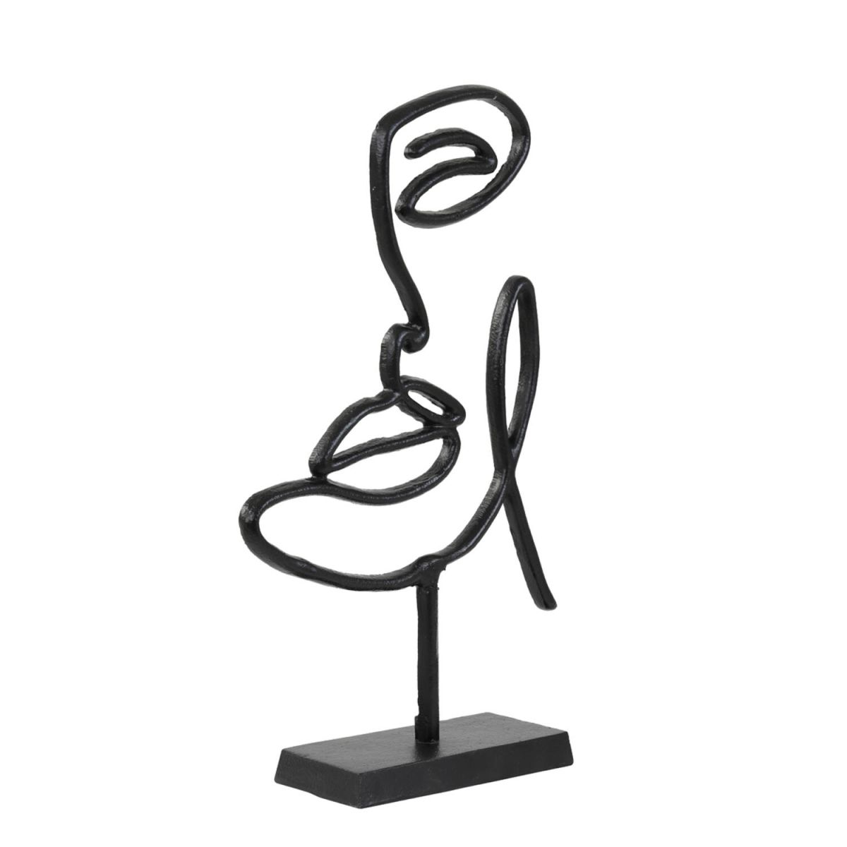 Trendhopper Dekoration Face Schwarz 8 cm