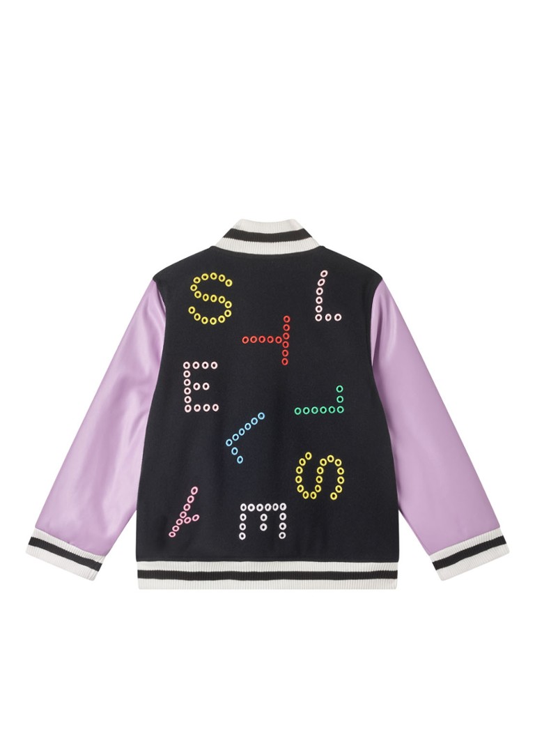 Jachetă de baseball cu logo Stella McCartney din amestec de lână