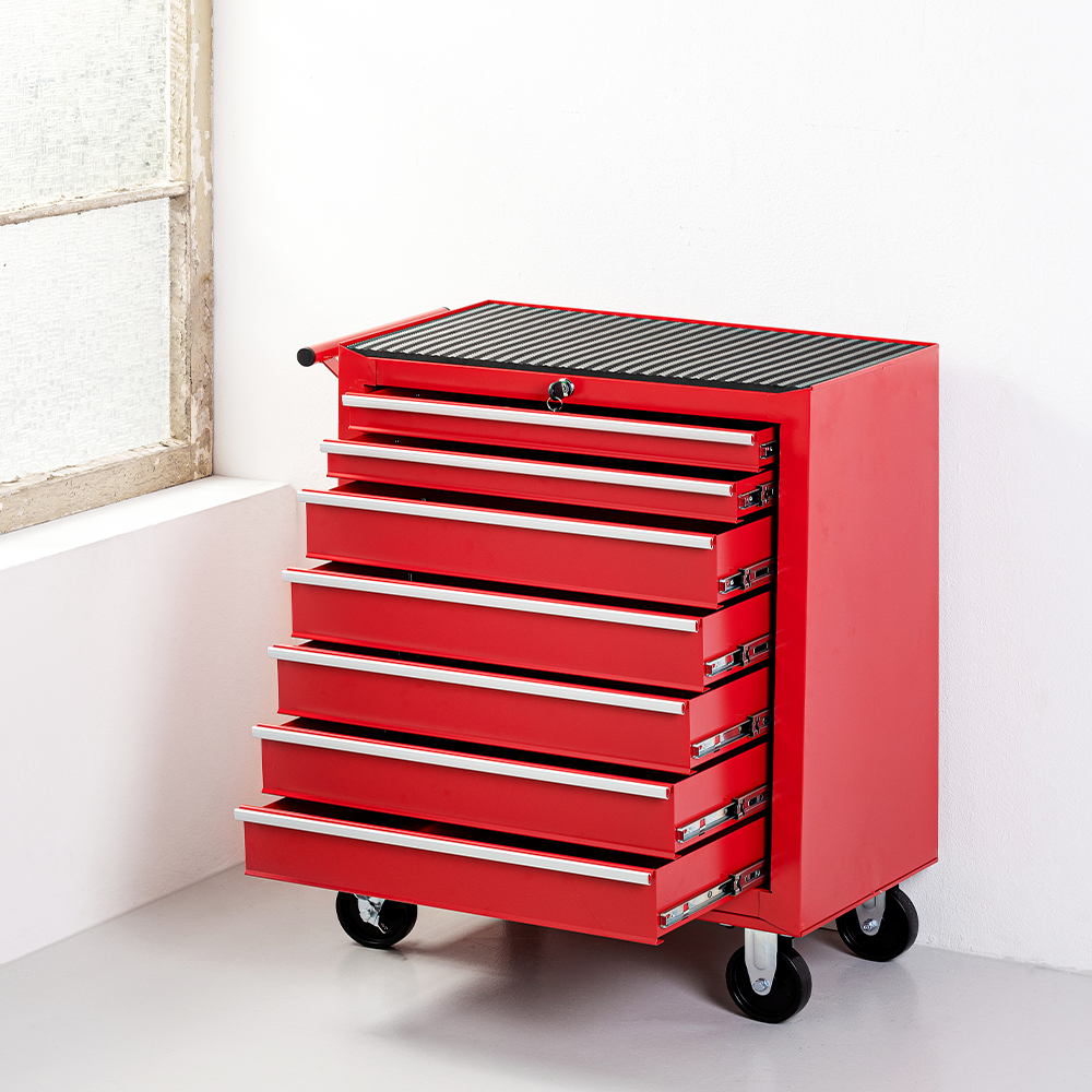 Tech Craft Tech Craft Werkstattwagen, Rot, 7 Schubladen, ca. 62 x 33 x 78 cm