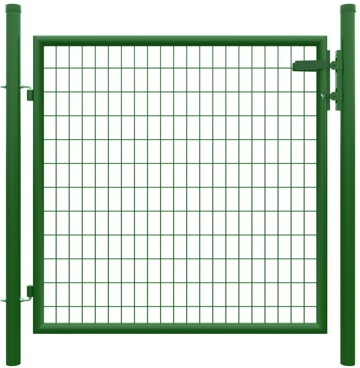 TETZNER & JENTZSCH Metall Einzeltor B1250 x H1200 mm inkl. Pfosten   Beschlägen RAL6005 grün
