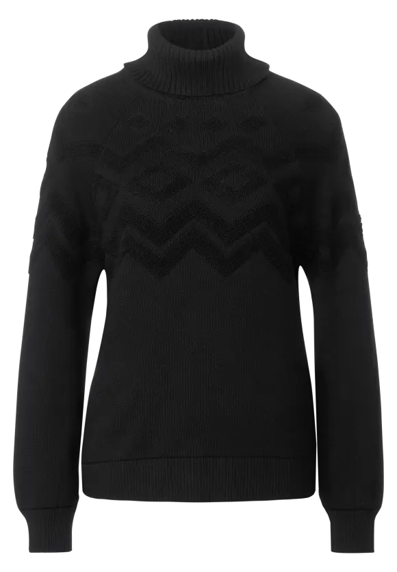 Street One Jacquard Rollkragen Pullover