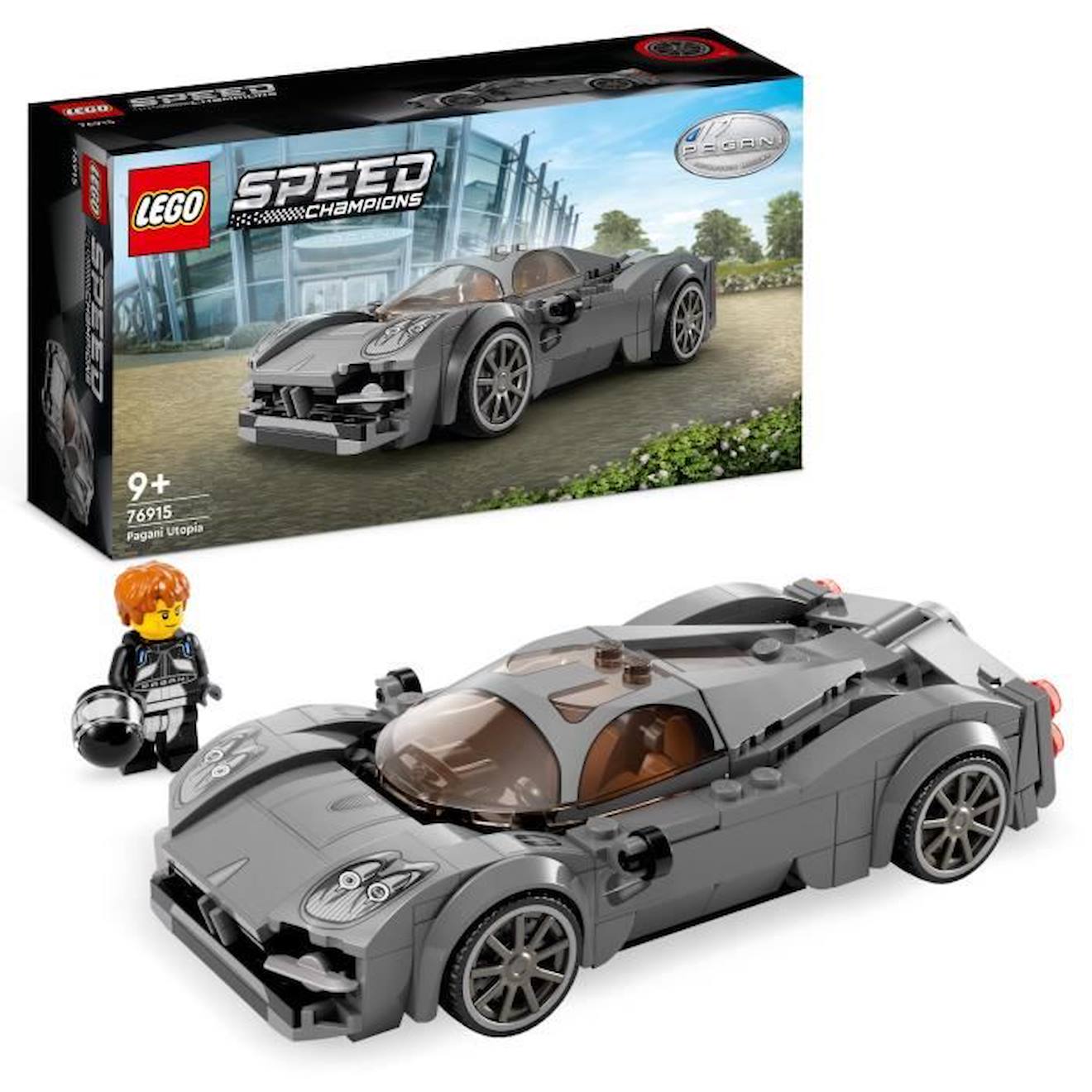 LEGO® Speed Champions 76915 Pagani Utopia, Jouet Voiture de Course, Kit de Maquette de Collection gris