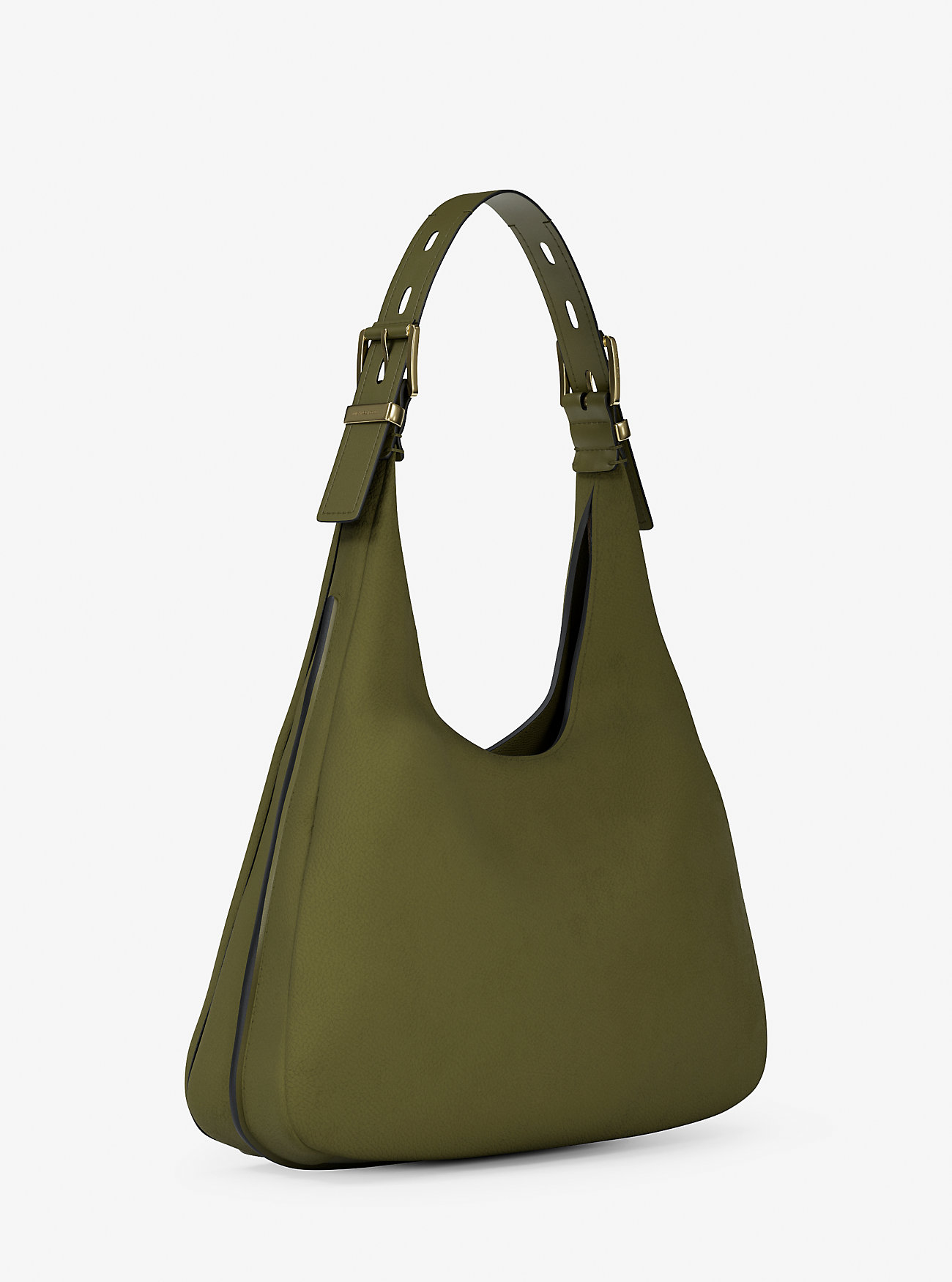 Nolita Stor Nubuck Hobo Skulderveske - PISTACHIOS