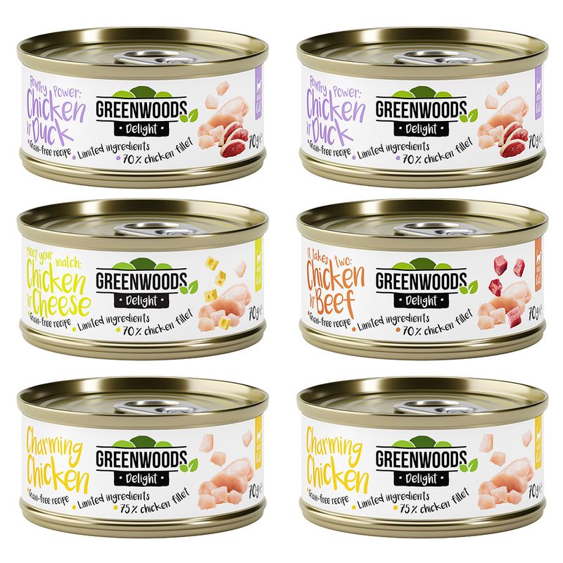 Probierpaket Greenwoods Delight Huhn 6 x 70 g