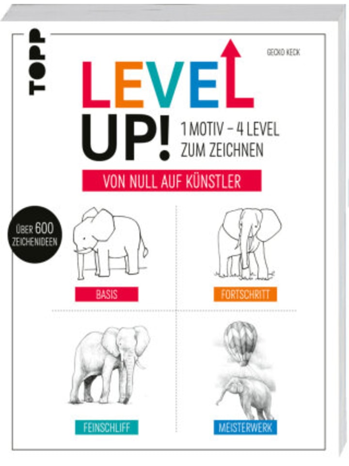 Frech Buch - Level up! 1 Motiv - 4 Level zum Zeichnen günstig kaufen onesize