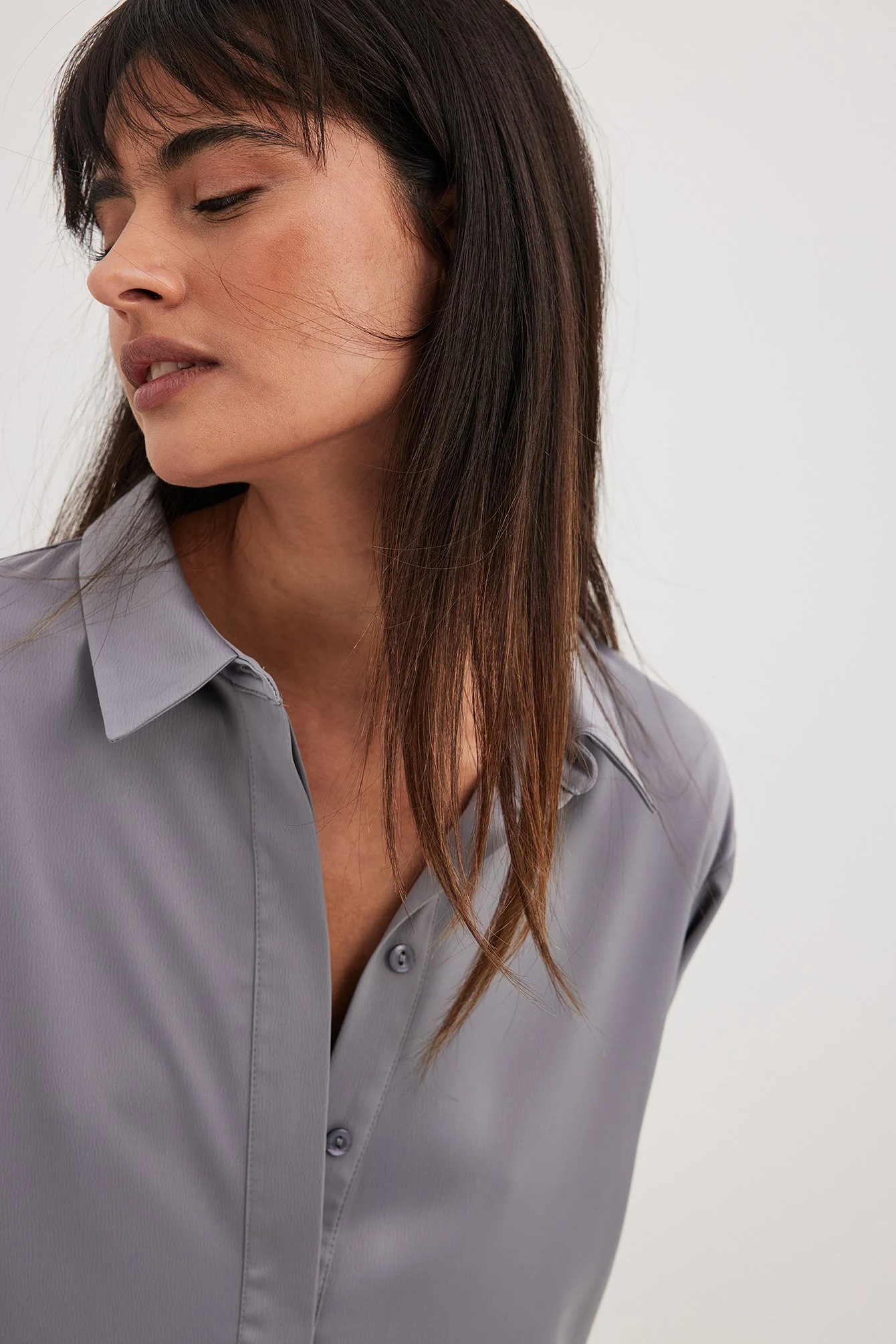 Satin-Shirt-Minikleid