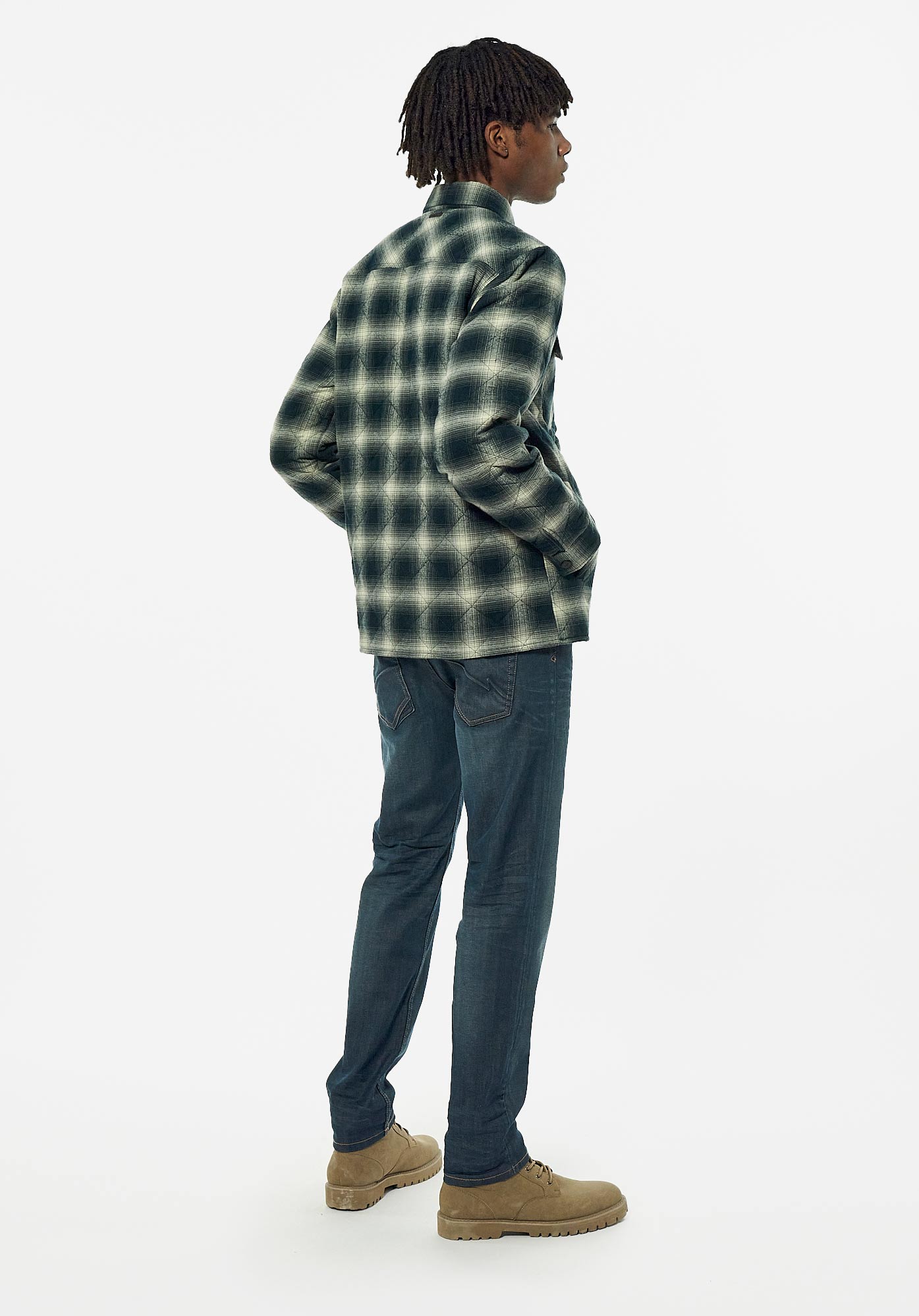 TOKYO  Veste à carreaux verts Homme