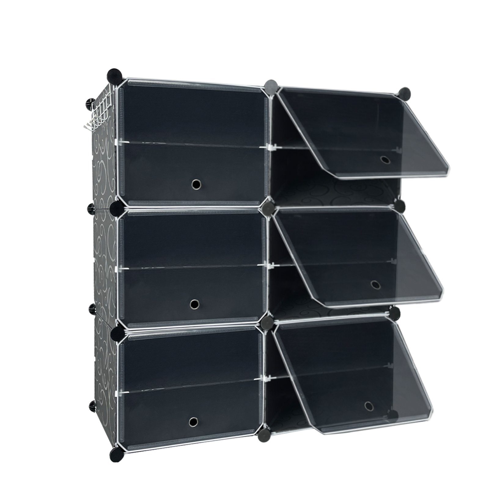 AUFUN Schuhregal stapelbaren Schuhboxen Schuhschrank, für Schuhablage