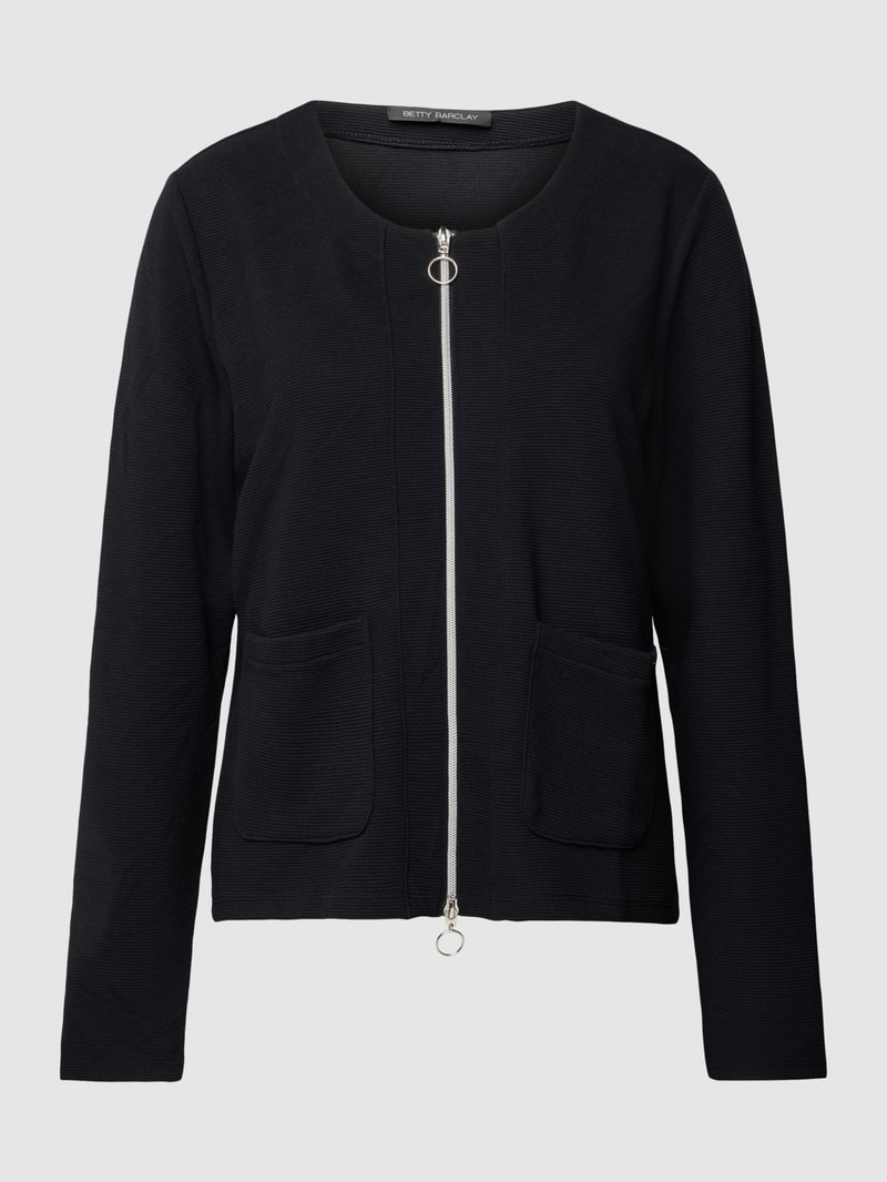 Jacke mit Eingrifftaschen in schwarz