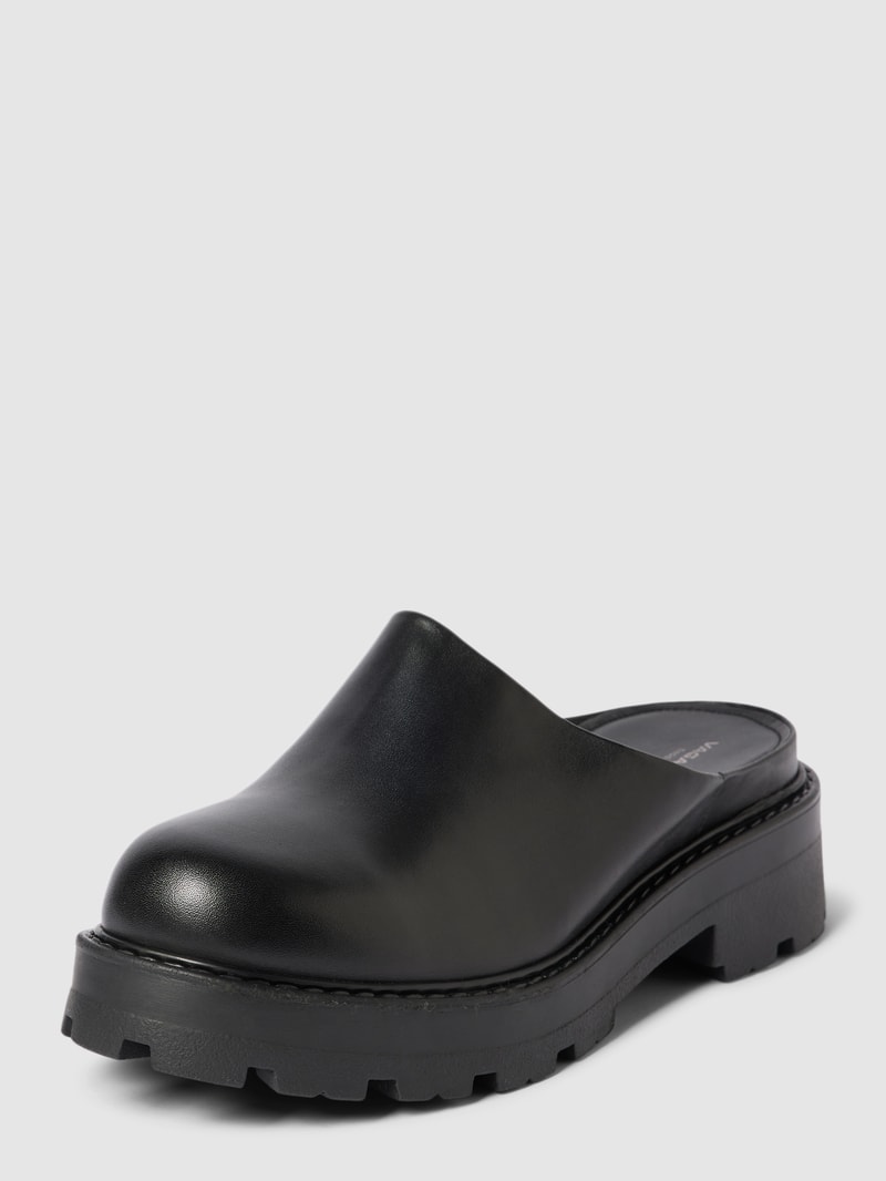 Pantolette aus echtem Leder Modell 'COSMO' in schwarz