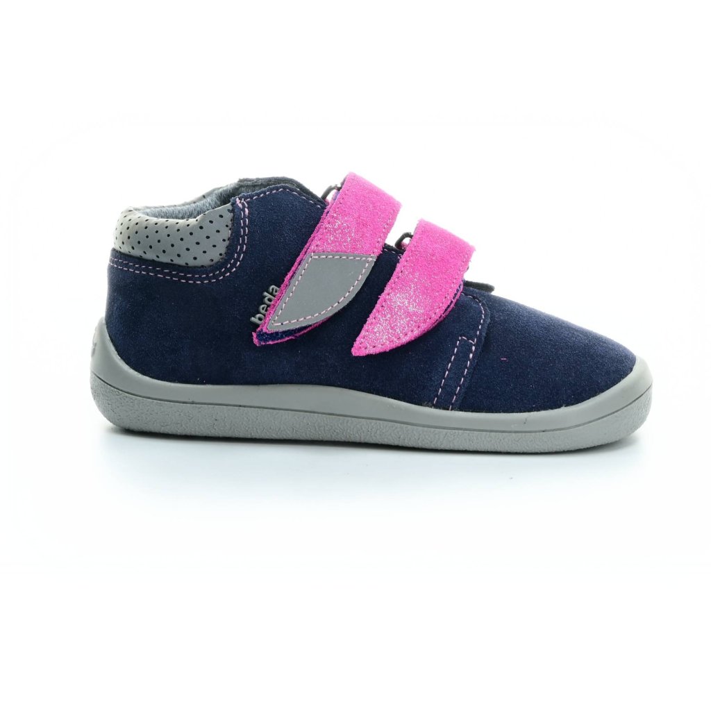 Beda Ocean Shine mit Membran und Hinterkappe (BF 0001/W/M/OP) dunkelblaue Barfuß-Stiefeletten