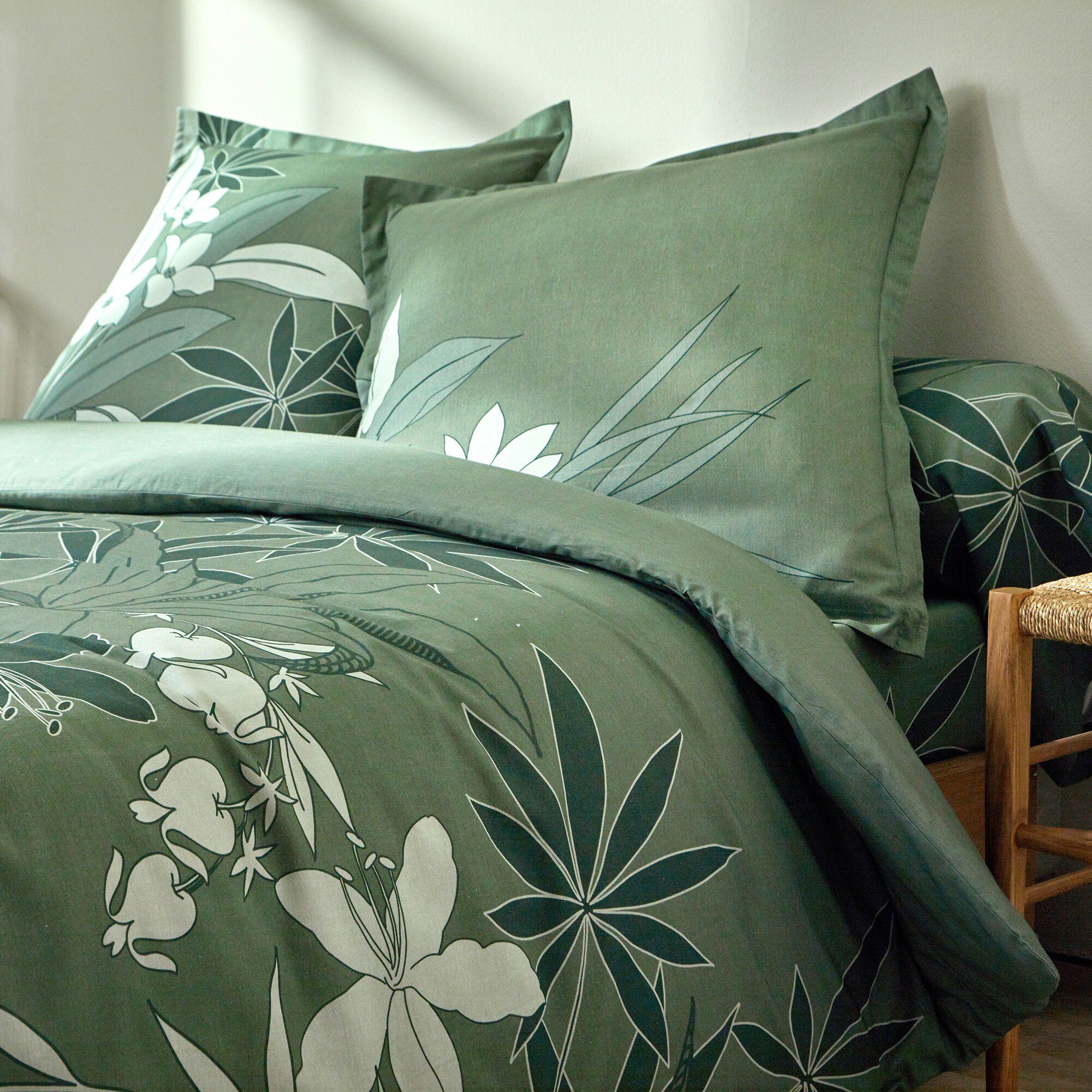 Linge de lit Émilie en coton imprimé