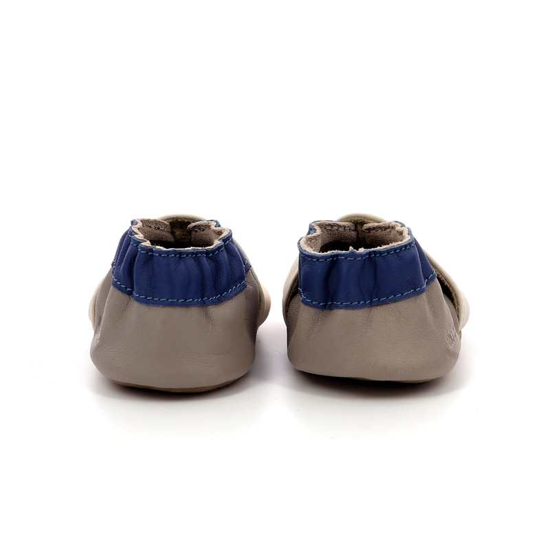 Chaussons cuir tannage vegetal Funny Train
