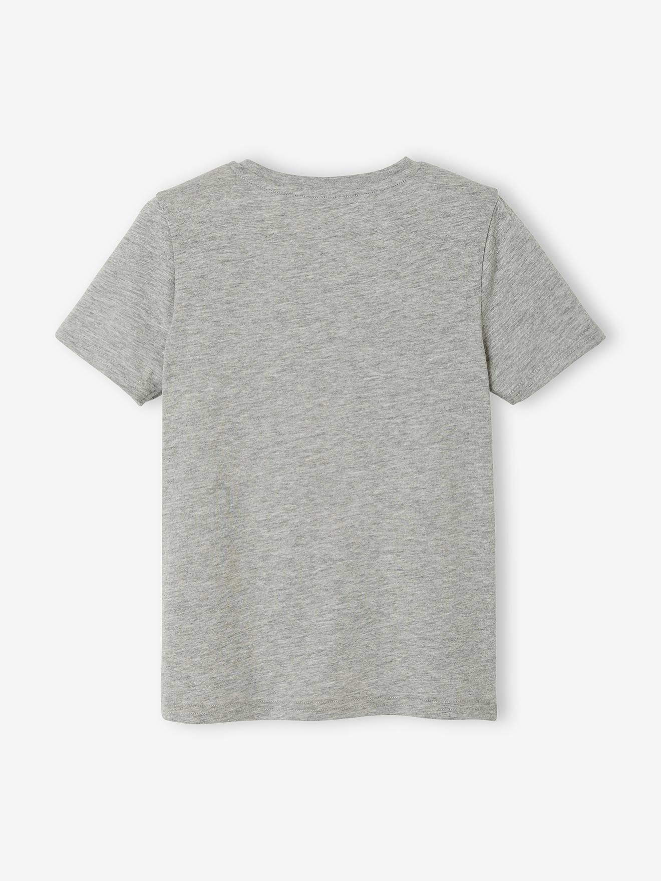 T-shirt team sport Basics garçon gris chiné moyen