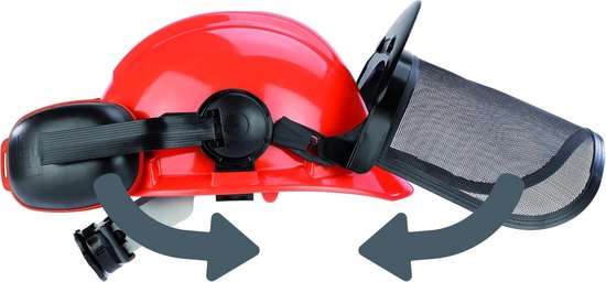 Einhell 4500480 Schutzhelm mit verstellbarem und hochklappbarem Visier