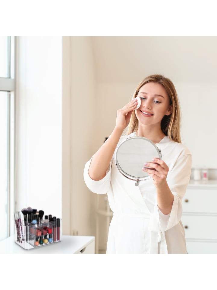 relaxdays Kosmetik Organizer in Transparent - (B)24,5 x (H)13 x (T)14,5 cm günstig kaufen onesize