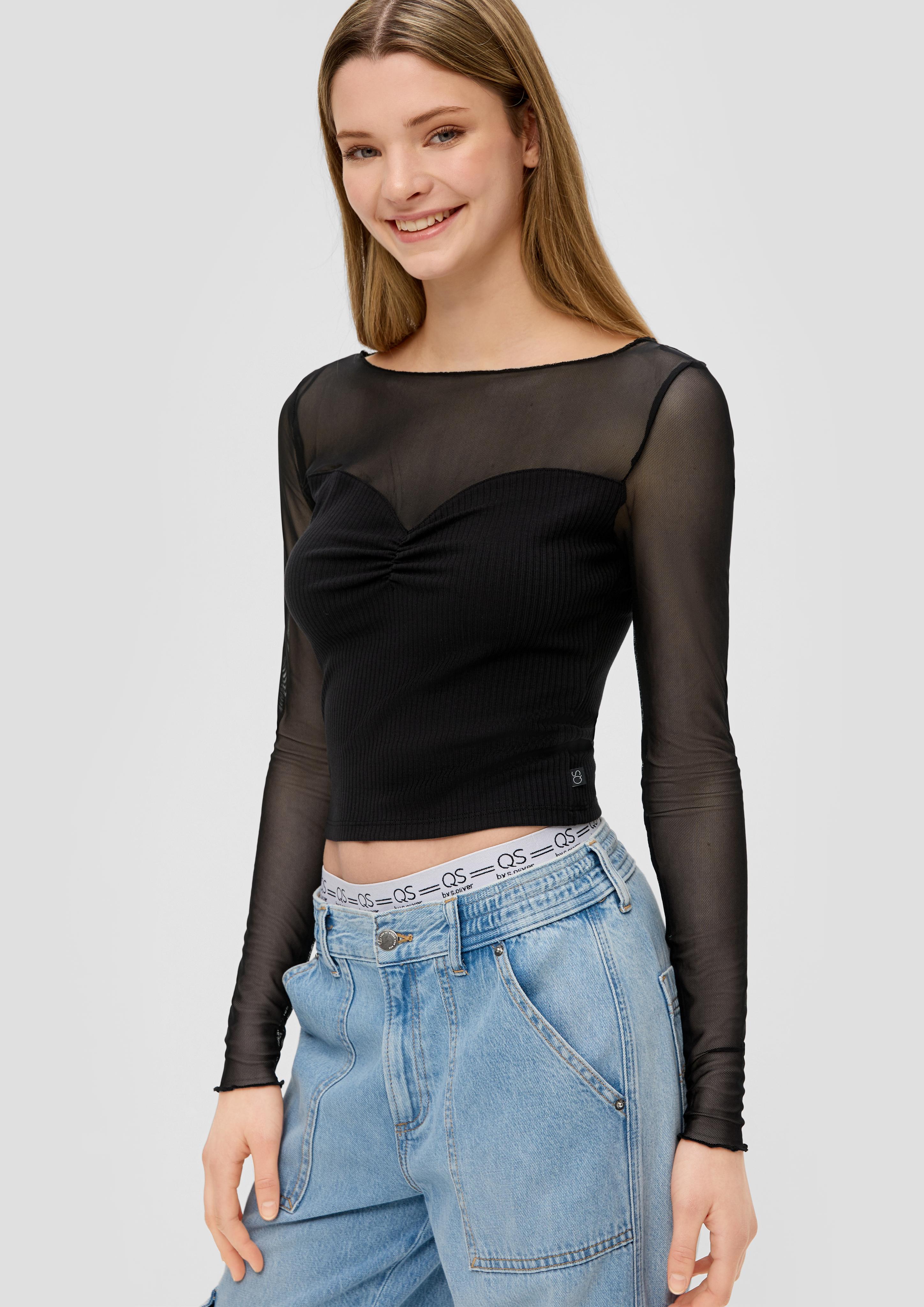 Langarmshirt aus Fabricmix  2144067-9999