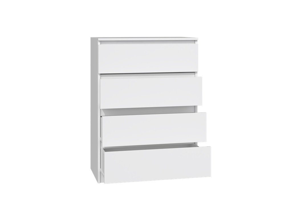 Home Collective Kommode weiß Schubladen, Schlafzimmer Flur kleiner Nachttisch, Schrank, mit drei Schubladen, Sideboard, Highboard, Breite 70 cm Höhe 75cm