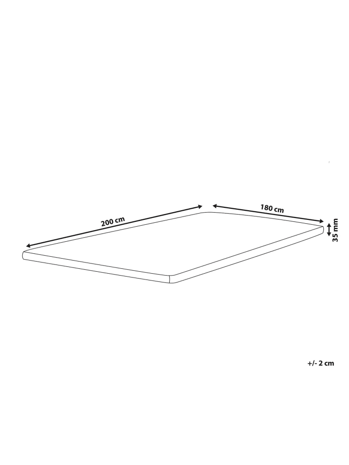 Beliani Topper RESTFUL in Weiß - (W) 180 x (H) 3.5 x (L) 200 cm günstig kaufen onesize