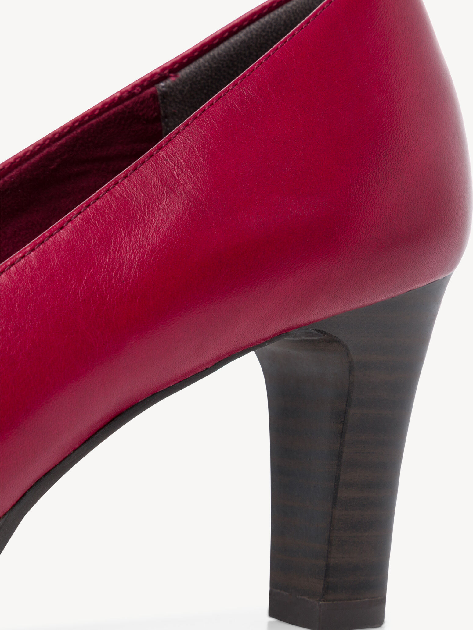 Escarpin en cuir - rouge