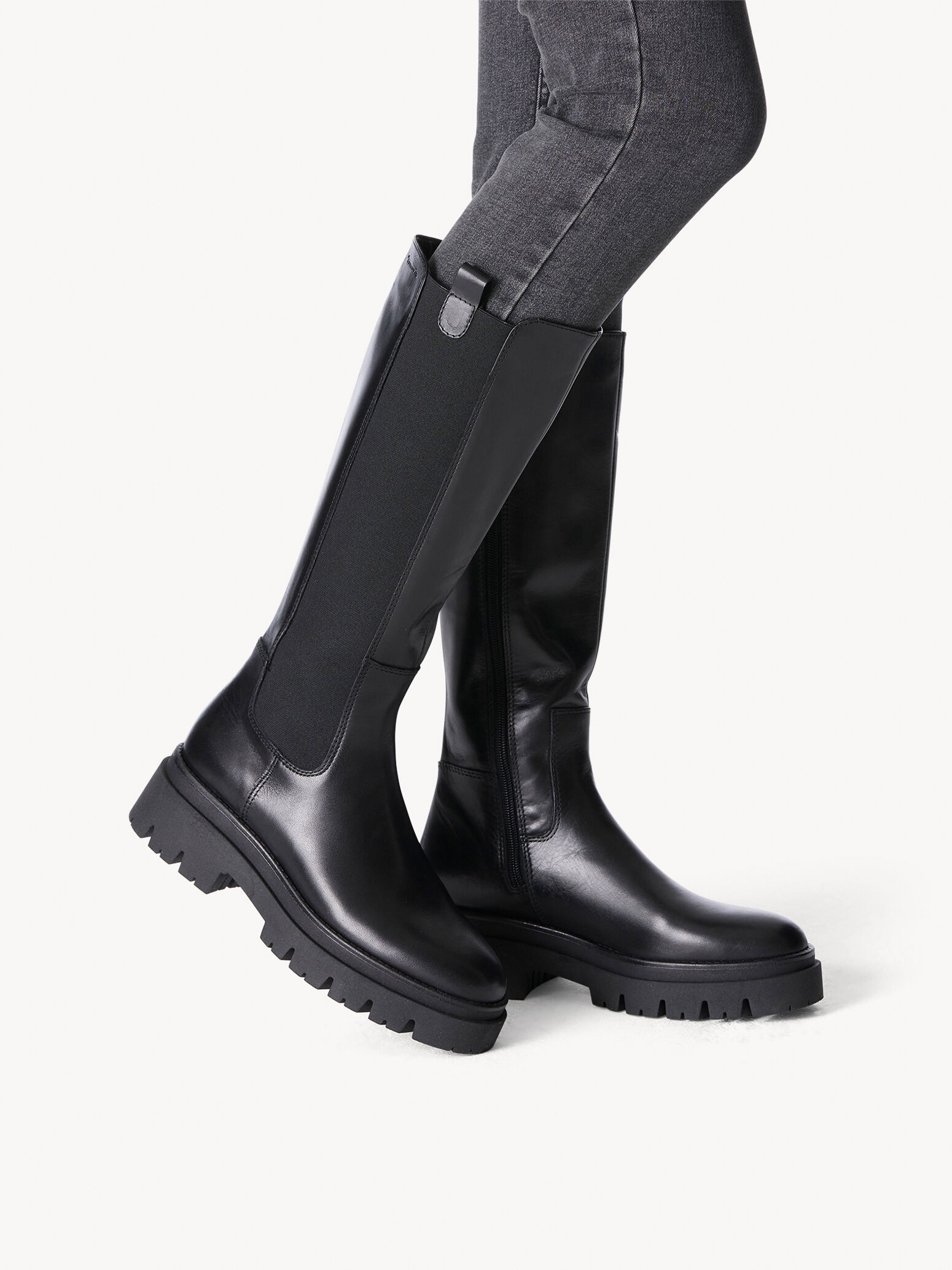 Bottes en cuir - noir