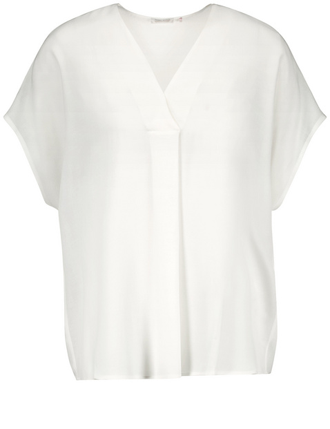 Fließendes Blusenshirt mit Faltendetail