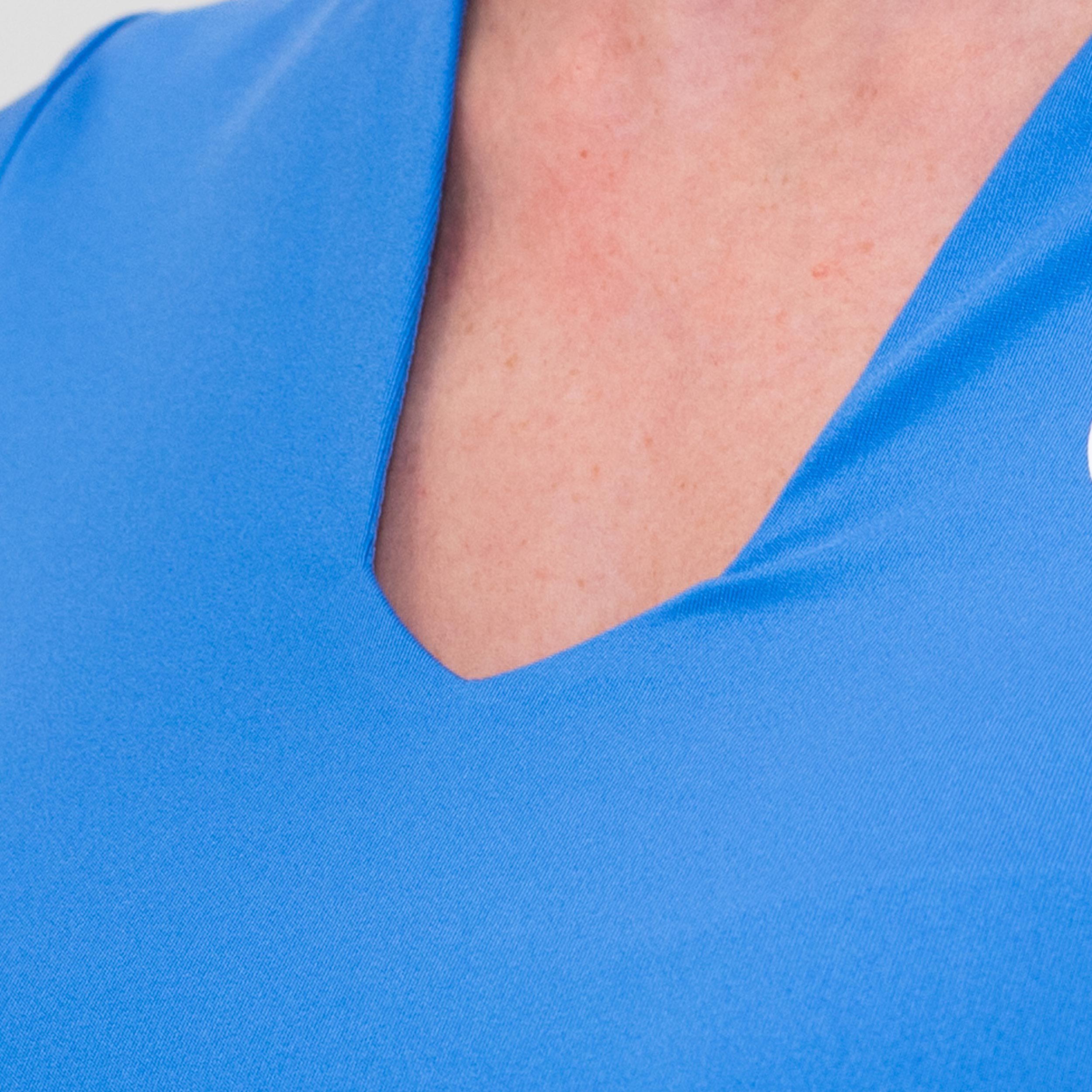 Spike V-Neck T-Shirt Damen - Blau