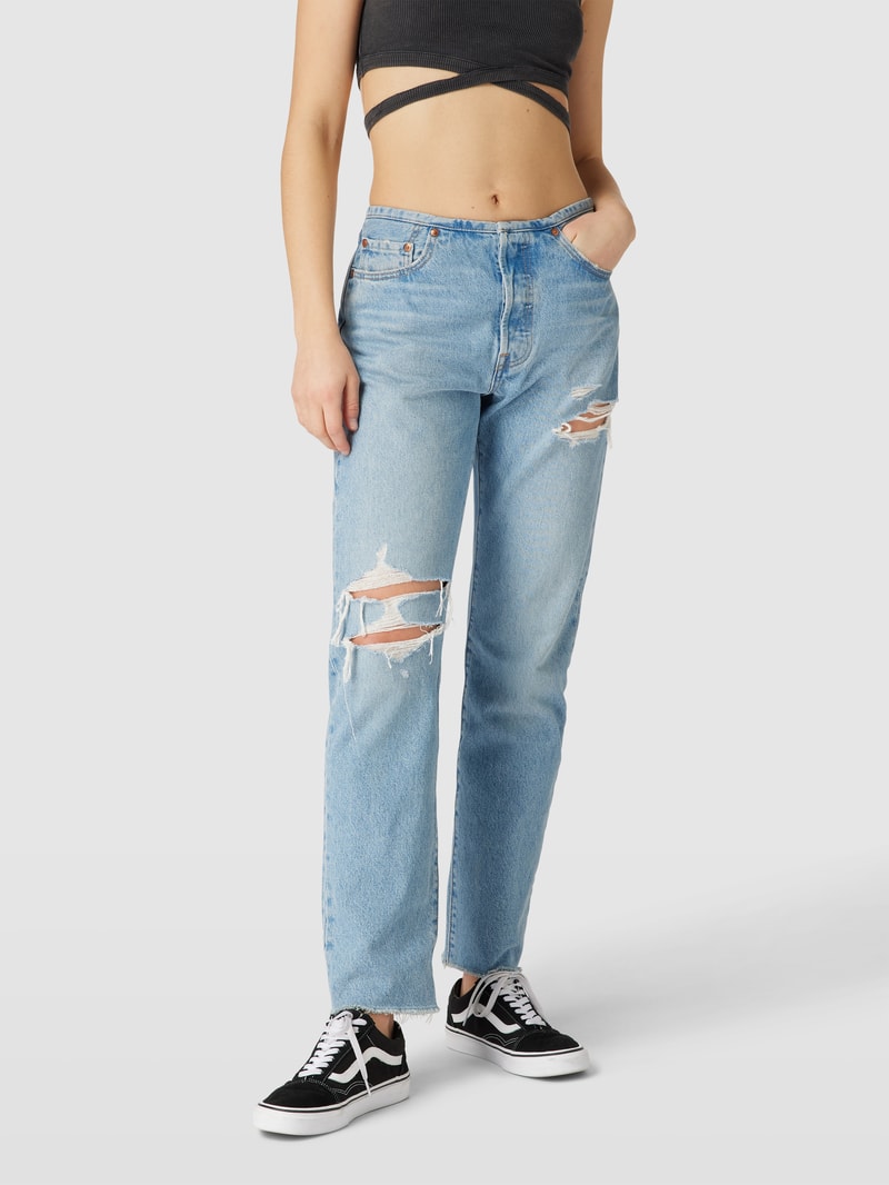 Jeans im Destroyed-Look Modell 'MINI' in hellblau
