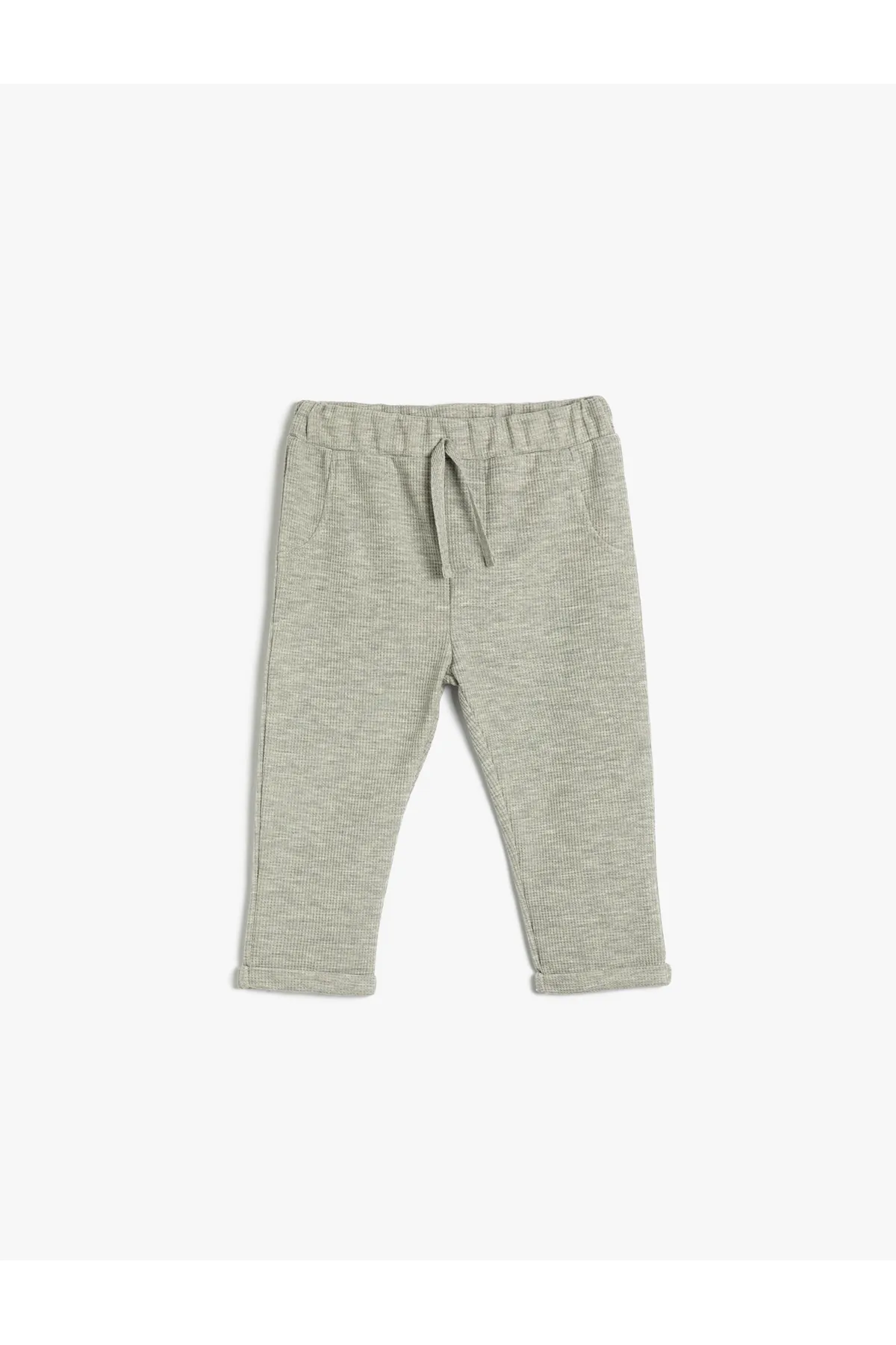 Koton  Basic-Jogginghose aus strukturierter Baumwolle mit Bindegürtel