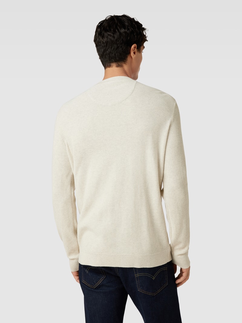 Strickpullover mit Strukturmuster in offwhite
