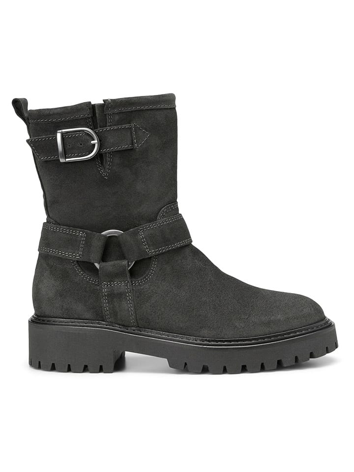 Marc O'Polo Shoes Leder-Boots in Anthrazit günstig kaufen