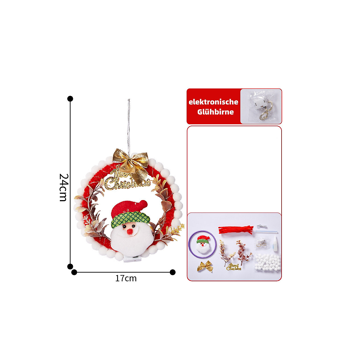 DIY Weihnachtskranz Weihnachtsschmuck Weihnachten kleines Geschenk Kinderproduktionsmaterialpaket Kindergarten