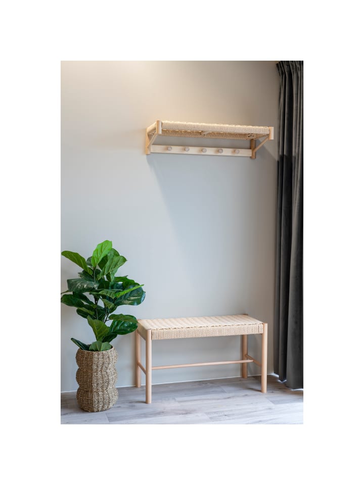 House Nordic Bank ABANO Holz mit geflochtener Sitzfläche 80 cm günstig kaufen onesize