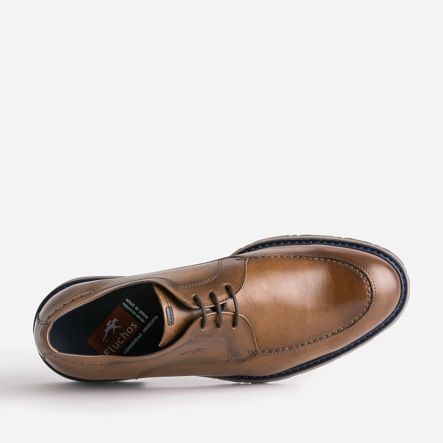 Derby FLUCHOS marron clair en cuir