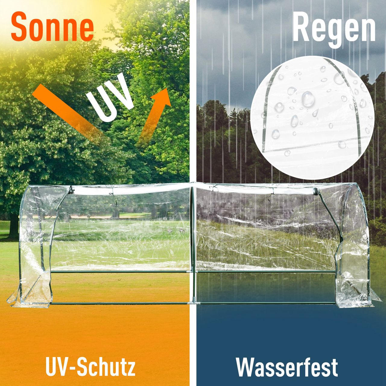 Outsunny Gewächshaus Treibhaus Frühbeet Tür Pflanzenhaus Pflanzenaufzucht PVC
