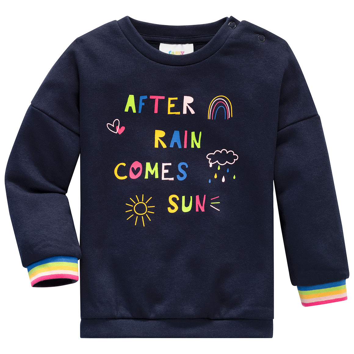 Baby Sweatshirt mit buntem Schriftzug