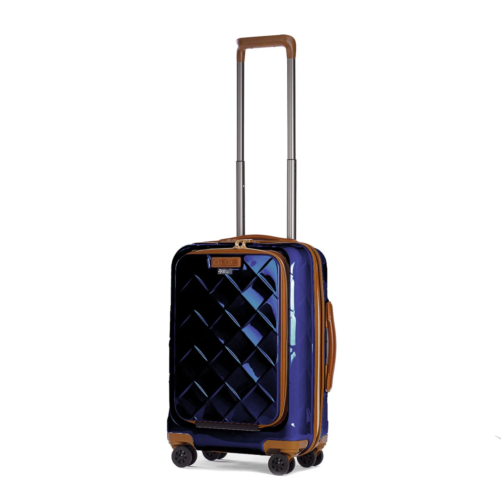 Stratic Leather&More - Koffer S (mit Vortasche) - blue