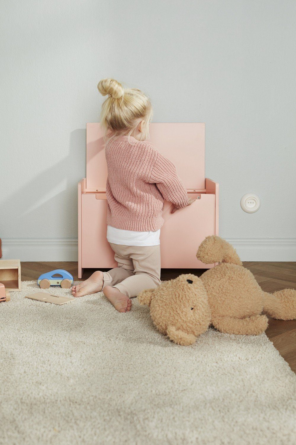 Kids Concept Spielzeugtruhe Spielkiste Star apricot