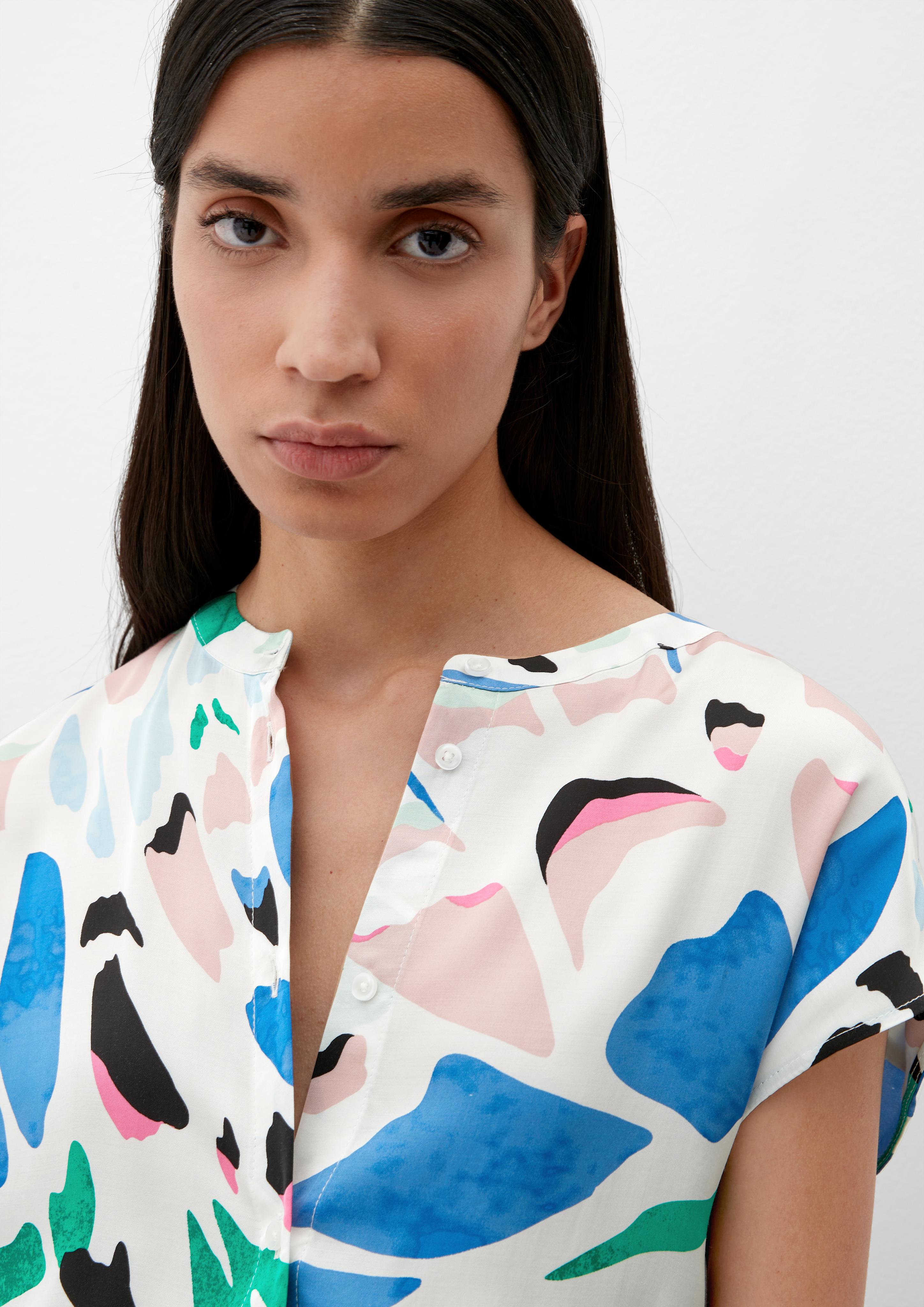 Satinbluse mit Allover-Muster  2132516-02A0