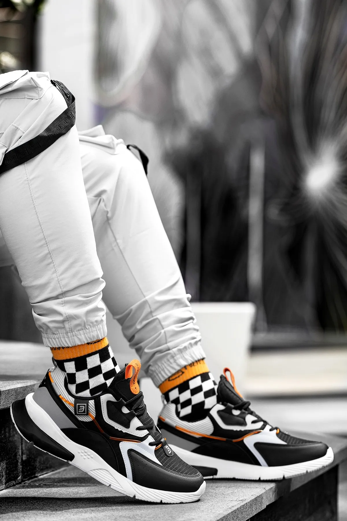 DARK SEER  Schwarz-weißer Ice Unisex-Sneaker