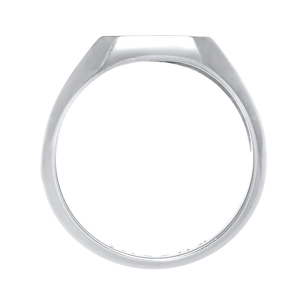 KUZZOI KUZZOI Bague Bague Signet Homme Bleu Basique Solide avec Email en Argent Sterling Bague